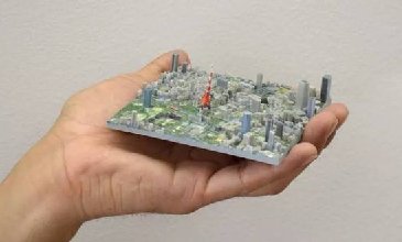 由 100 塊拼圖組成的 3D 打印版東京地圖